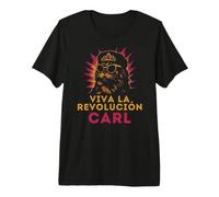 Viva La Revolución Carl Gato Divertido Camiseta Premium