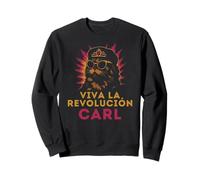 Viva La Revolución Carl Gato Divertido Sudadera