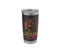 Viva La Revolución Carl Gato Divertido Vaso térmico de acero inoxidable de doble pared