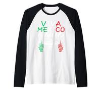 Viva México Cabrones Día de la Independencia Bandera Mexicana México Camiseta Manga Raglan