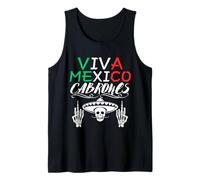 Viva México Cabrones Día de la Independencia Bandera Mexicana México Camiseta sin Mangas