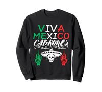 Viva México Cabrones Día de la Independencia Bandera Mexicana México Sudadera