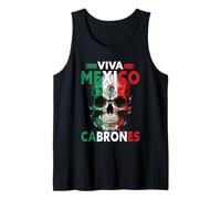 Viva México Cabrones Día de la Independencia Mexicana Diseño vintage Camiseta sin Mangas