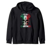 Viva México Cabrones Día de la Independencia Mexicana Diseño vintage Sudadera con Capucha
