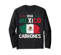Viva México Cabrones Orgulloso Día de la Independencia Mexicana Manga Larga