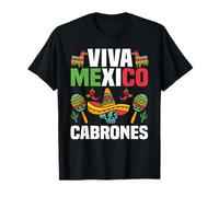 Viva Mexico Cabrones - Ropa divertida para el Día de la Independencia Mexicana Camiseta