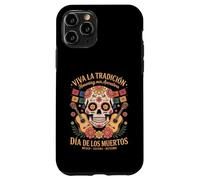 Viva México - Día de los Muertos Flores y Música Carcasa para iPhone 11 Pro