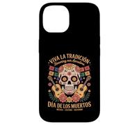 Viva México - Día de los Muertos Flores y Música Carcasa para iPhone 14