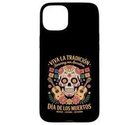 Viva México - Día de los Muertos Flores y Música Carcasa para iPhone 15 Plus