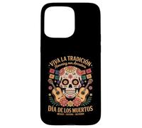 Viva México - Día de los Muertos Flores y Música Carcasa para iPhone 15 Pro MAX