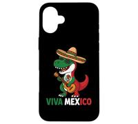 Viva Mexico Independence Dinosaur Sombrero Divertido Niño Mexicano Carcasa para iPhone 16 Plus