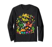 Viva Mexico Mexican Independence Day Shirts - I Love Mexico Manga Larga