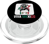 Viva México Moño desordenado Mujeres mexicanas Orgullo Mexicano Chica PopSockets PopGrip para MagSafe