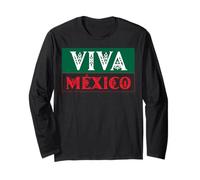 Viva Mexico Pride Proud Mexican Flag I Love Mexico Vintage Manga Larga