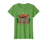 Viva Mexico Sombrero Cactus Fiesta Mexicanos para Hombre Camiseta, Mujer, Hierba, 3XL
