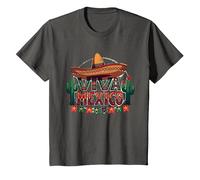 Viva Mexico Sombrero Cactus Fiesta Mexicanos para Hombre Camiseta, Niños, Asfalto, 2 años