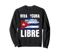 Viva Mi Cuba Libre La Habana Capitolio y Bandera Cubana Sudadera