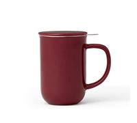 VIVA Minima Balance Taza con Infusor y Tapa, Porcelana, 500 ml, Rojo