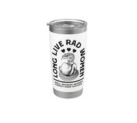 Viva Rad Women Make History Feminist Snake Apple Vaso térmico de acero inoxidable de doble pared