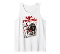 Viva San Fermín Encierros Fiesta Pamplona 7 de julio Camiseta sin Mangas