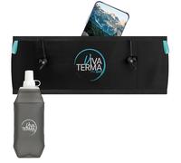Viva Terma Cinturon Running + Soft Flask 500ml, Riñonera Running Mujer, Cinturon Running Hombre, para Correr, Trail Running y Senderismo (Negro, S/M)