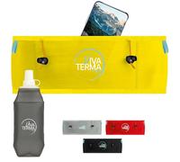 Viva Terma Cinturon Running + Soft Flask 500ml, Riñonera Running Mujer, Cinturon Running Hombre, para Correr, Trail Running y Senderismo (Amarillo, L/XL)