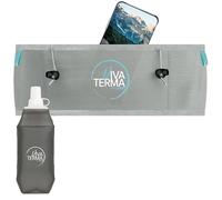 Viva Terma Cinturon Running + Soft Flask 500ml, Riñonera Running Mujer, Cinturon Running Hombre, para Correr, Trail Running y Senderismo (Gris, L/XL)
