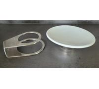 Viva Trend Porcelana Blanca / Plata Soporte Para Jabón Con Montaje En Pared Set