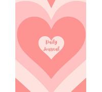 Vivacious Vison's Pink Heart Daily Planner Journal - 100 Page Undated Cute Planner for Women, Aesthetic Paperback Organizer for Scheduling, Notes, Goals & Productivity