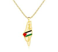 Vivaday Collar Fe Árabe | Collares con el Orgullo y la Paz Palestinos | Dije con el Símbolo Palestino | Colgante unisex hecho a mano con la Paz y el Amor YA5138