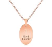Vivaday Collar Médico para Anticoagulantes Chapado en Oro Rosa - Joyería de Alerta Médica de Moda en Acero Inoxidable - Regalo de Emergencia SOS para Mujeres y Amigas
