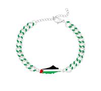 Vivaday Joyería gotas de aceite y símbolo palestino | Pulsera artesanal de la libertad | Pulsera con la bandera de la libertad palestina YA5881