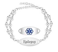 Vivaday Pulsera de alerta médica multifuncional Medical ID | Diseño de doble cadena con grabado personalizado | Cómoda para uso deportivo y diario, ajuste ajustable Y4026
