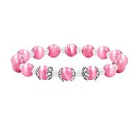 Vivaday Pulsera de cuentas de piedra de ojo de gato de colores brillantes | Exquisitas pulseras expandibles de piedra de cuarzo para un ser querido | Piedra de ojo de gato de 0.3 pulgadas | 6.88