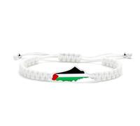 Vivaday Pulsera de la Amistad Bandera Palestina | Pulsera de la Libertad con el Símbolo | Orgullo Palestino por la Libertad | Pulseras de Paz y Amor | Joyería Étnica de Oriente Medio YA5882