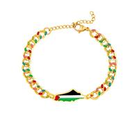 Vivaday Pulsera diseño de la bandera palestina | Pulseras de Paz para Palestina | Joyería Palestina de Amor y Paz | Pulsera personalizada del Orgullo Palestino de Oriente Medio YA5881