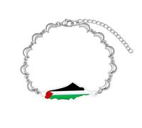 Vivaday Pulsera Orgullo Palestino con Aceite de Luna | Joyería Unidad por Palestina | Pulseras personalizadas con la bandera palestina | Pulsera hecha a mano con la paz y el amor YA5885