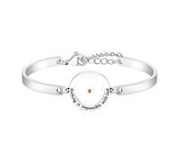 Vivaday Pulsera Semilla De Mostaza Para Mujer, Brazalete Ajustable Chapado En Plata, Joyería Inspirada En La Fe “Nada Es Imposible Con Dios”, Regalo Cristiano YA6454