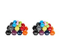 VivaEssentials - Juego de mancuernas con revestimiento de vinilo, 10 unidades (1-10 libras)