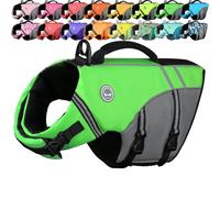 Vivaglory chaleco salvavidas deportiva de estilo Ripstop para perro, con flotabilidad superior y agarradera de rescate