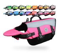 Vivaglory - Chaleco Salvavidas para perro de doble cierre con velcro y hebilla, ajustable, ayuda a la flotabilidad