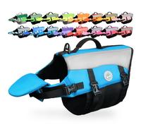 Vivaglory - Chaleco Salvavidas para perro de doble cierre con velcro y hebilla, ajustable, ayuda a la flotabilidad