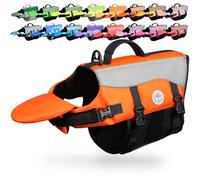 Vivaglory - Chaleco Salvavidas para perro de doble cierre con velcro y hebilla, ajustable, ayuda a la flotabilidad