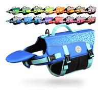 VIVAGLORY Chaleco Salvavidas para Perros con Flotador Frontal Removible, Chaleco Salvavidas con Detalles Reflectantes y Acolchado Extra para Nadar y Navegar, Azul Oscuro, S