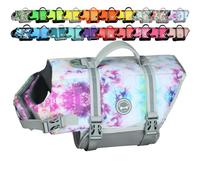 VIVAGLORY Chaleco Salvavidas Ripstop para Perros Pequeños, Medianos y Grandes, Chaleco de Natación para Perros con Mayor Flotabilidad y Visibilidad, Multicolor