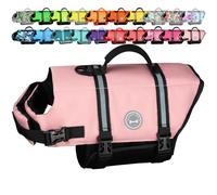 VIVAGLORY Chaleco Salvavidas Ripstop para Perros Pequeños, Medianos y Grandes, Chaleco de Natación para Perros con Mayor Flotabilidad y Visibilidad, Rosa Sakura