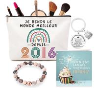 VivaJoy - Estuche de maquillaje y pulsera, con tarjeta de felicitación y llavero, ideal para niña, 10 años, ideal para ella, mejor amiga o hermana