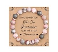 VivaJoy Pulsera para mujer, regalo de cumpleaños, regalo de Navidad, madre, cuñada (Schw), diseño elegante de piedra natural, Mittelgroße, Piedra, Ágata