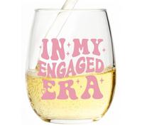 VivaJoy Regalos de compromiso - Regalos de compromiso para parejas, copa de vino en mi era comprometida, taza de bebida, regalos de boda para pareja, copa de novia para novia, regalos de despedida de