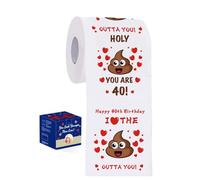 VivaJoy Regalos de cumpleaños número 40 para mujeres y hombres, regalos novedosos para mujeres y hombres, papel higiénico de broma, regalos de broma de 40 cumpleaños para mujeres, rollos de papel
